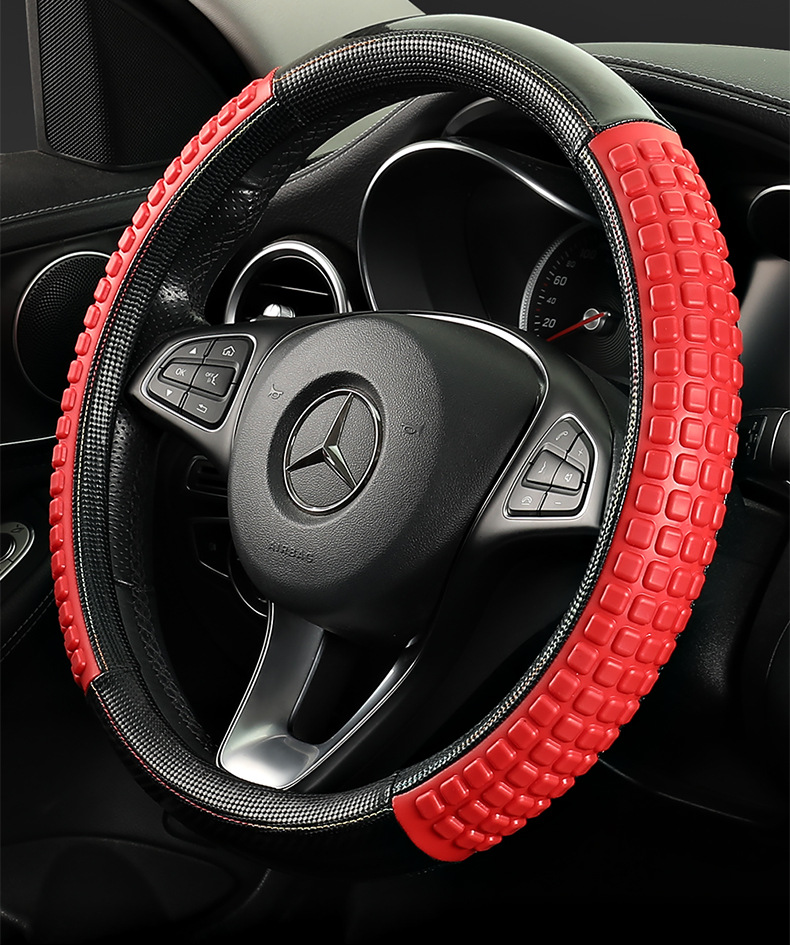 Cross-border car steering wheel cover, breathable, sweat-absorbent, non-slip, and wear-resistant, designed for trucks