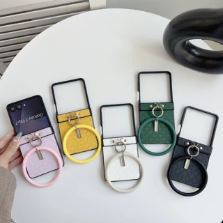 适用三星Flip8手机壳纯色日韩Flip6挂绳硅胶圈DIY素材保护套F6