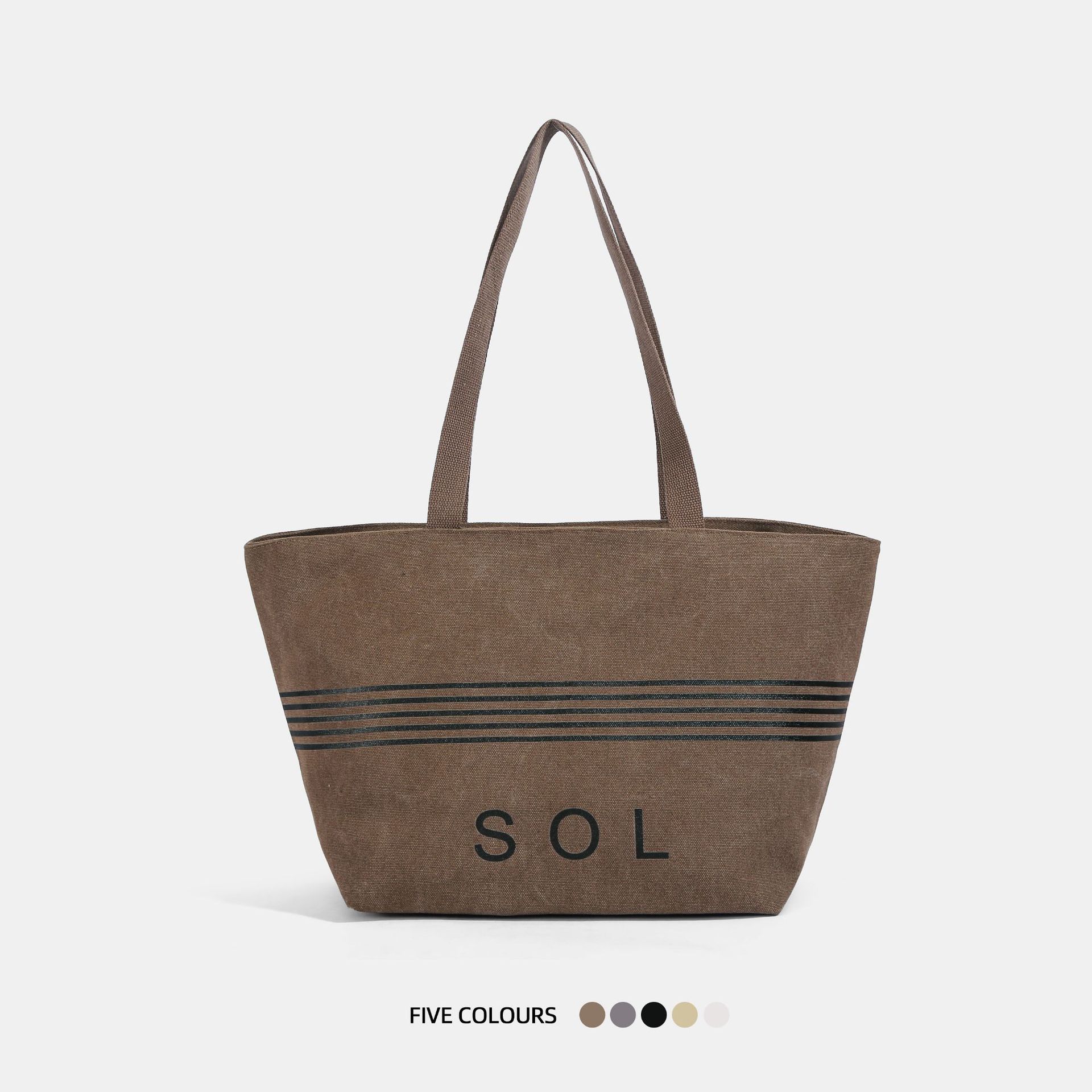 Casual Large Capacity Canvas Bag For Women 2026 New Arrival Versatile Shoulder Bag Tote Bag For College Students - Thumbnail 7