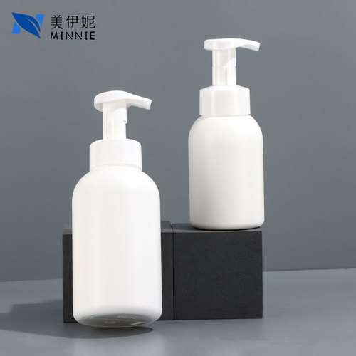 Supply of white plastic PE mousse bottle 500ML press foaming foam hand sanitizer and facial cleanser sub-bottling bottle