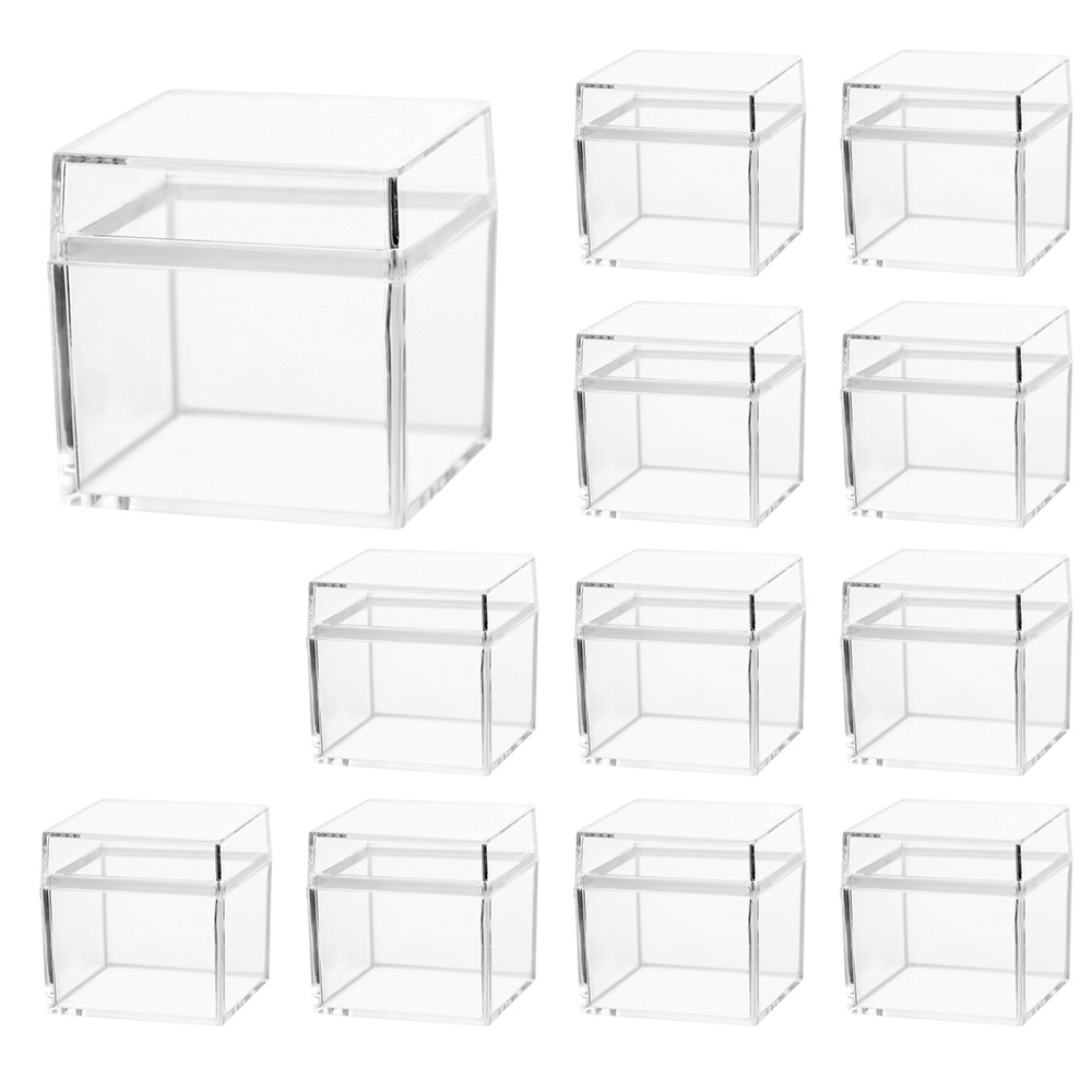 亚克力透明方形塑料盒ps带盖小存储器糖果包装收纳盒展示盒子现货