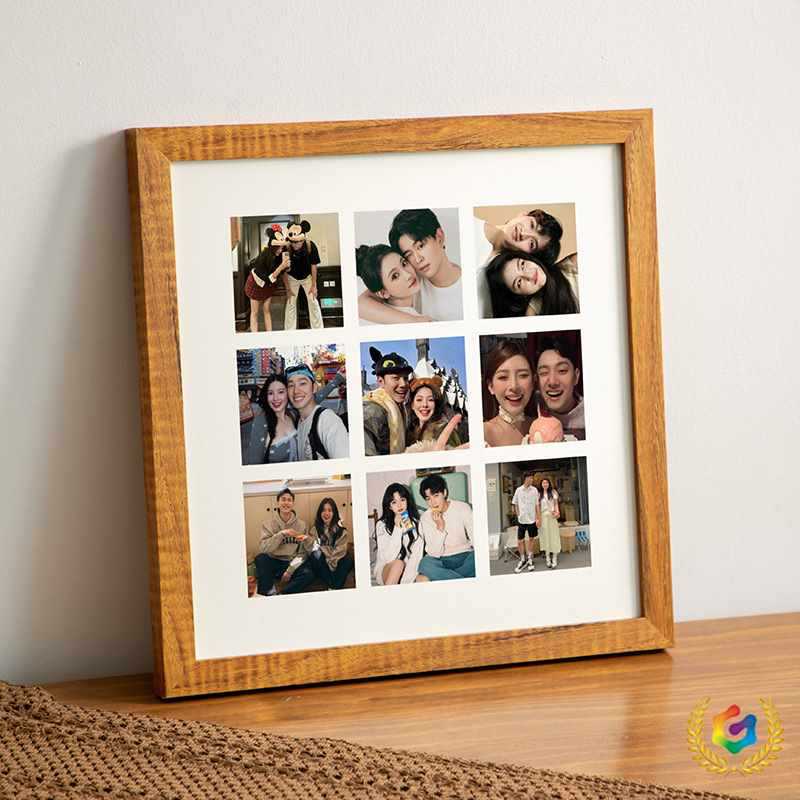 ⇕ Solid Wood 48/36/9 Grid DIY Photo Frame Empty Frame Trendy Instagram Souvenir Gift for Best Friends and Friends Group Photos