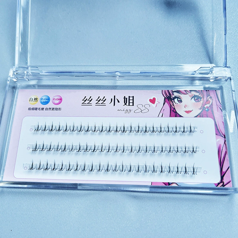 Transparent capacious false eyelashes for eyelashes