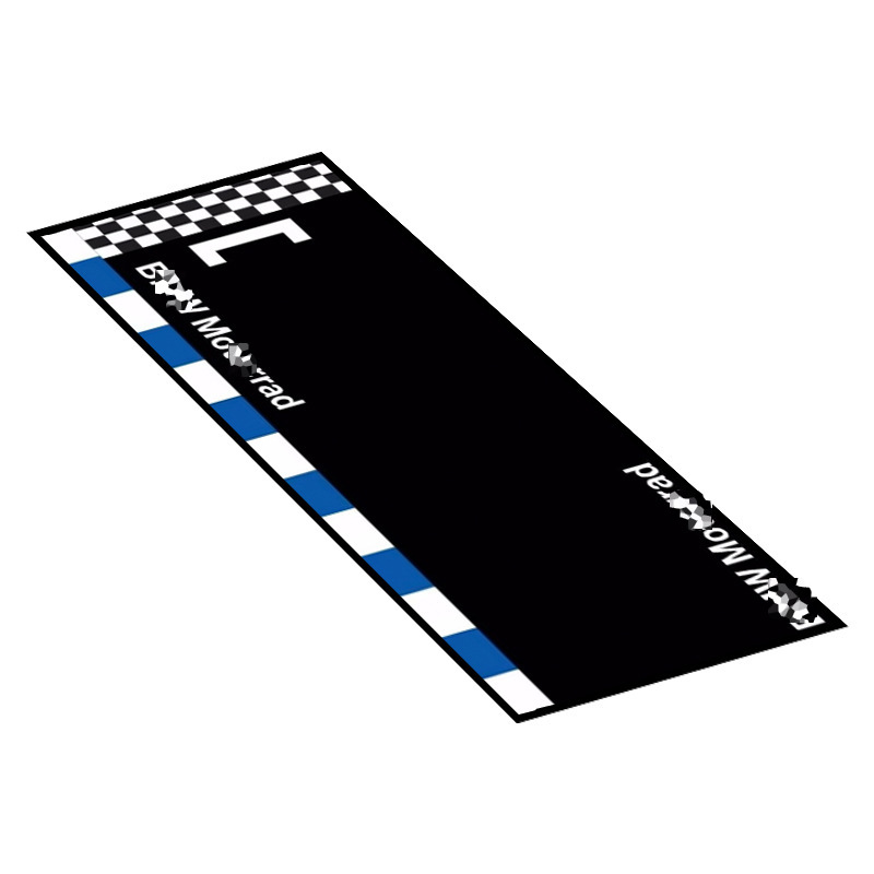 Alfombra para motocicleta, tapete de exhibición para sala de exposición de equipos de motociclismo, tapete especial para el suelo, alfombra para dormitorio, imprescindible para los entusiastas de las motocicletas, forma cuadrada.
