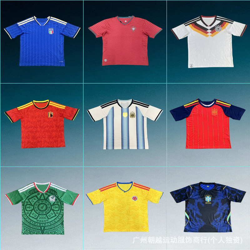 Football Uniform Delivery Jersey 2526 Fans French Version Portugal Germany Argentina Short-Sleeved Fans Must-Have