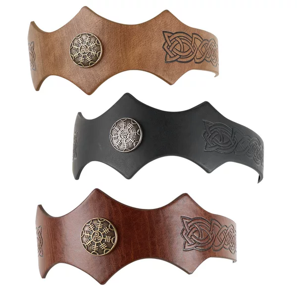 Medieval Renaissance COSPLAY Leather Crown Amazon European and American Vintage Viking Wave Head Ring Hat Belt