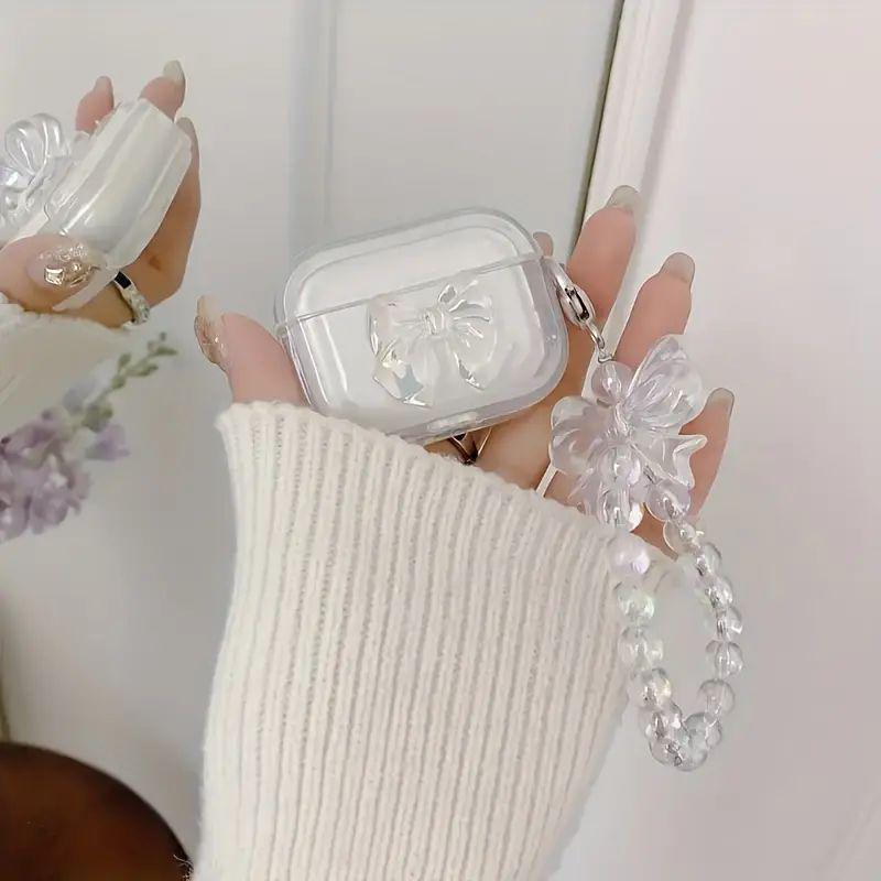 蝴蝶结适用AirPods4苹果蓝牙无线耳机套1/2/3代pro2可爱挂件女|undefined