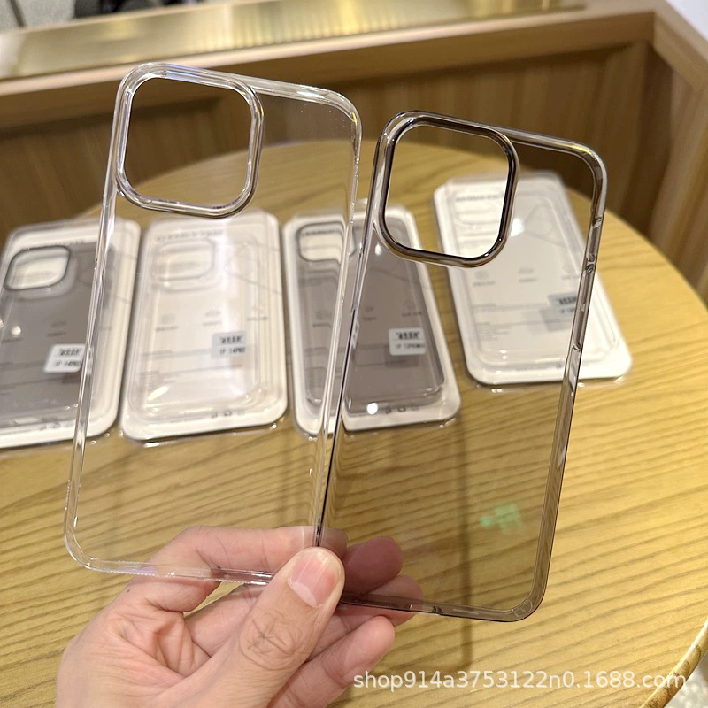 Прозрачный чехол для iPhone 15 PRO, жесткий корпус из поликарбоната, не желтеет, защитный чехол для Apple 16 Pro Max