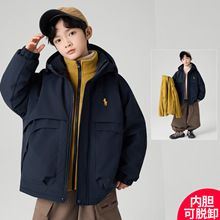 男童冲锋衣三合一可拆卸2025新款秋季男孩中大儿童秋装外套秋冬款