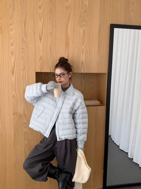 羽绒服女2025韩版糖果色系90白鸭绒小个子短款面包服宽松保暖外套|undefined