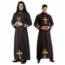十字架吸血鬼万圣节服装僵尸男牧师教父丧尸吸血鬼cosplay扮演服