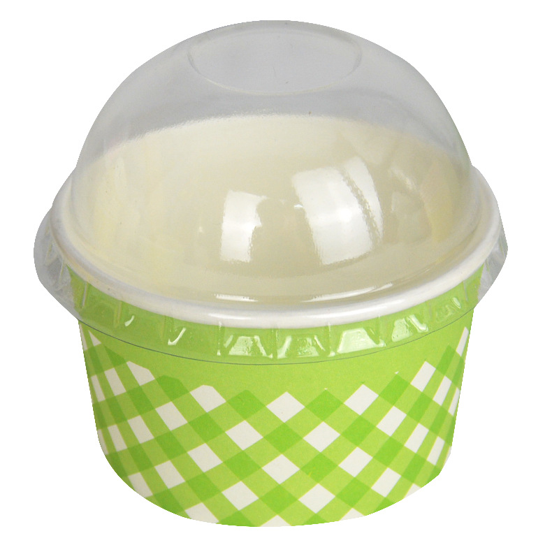 Taza de papel para pastel con cubierta desechable espesación casera puff taza helado postre embalaje tazón resistente a altas temperaturas