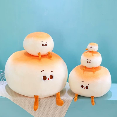 Creative New Small Steamed Bun Pillow, Cute and Soft Dumpling Plush Doll, Soft Cushion Pillow for Girls to Sleep on