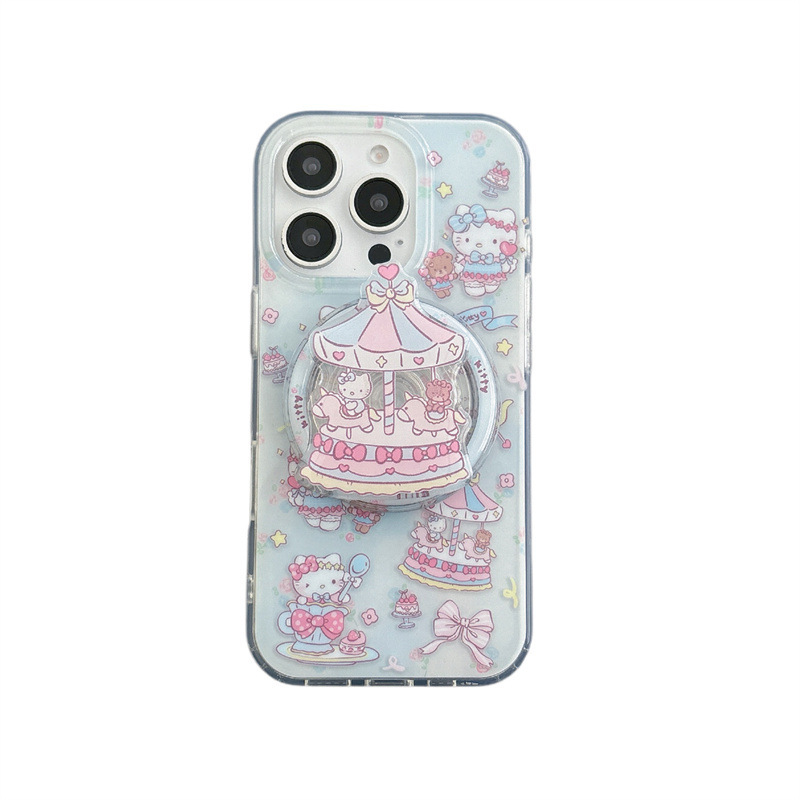 可爱旋转木马磁吸支架17promax适用16pro磁吸双层15promax14pro12|undefined
