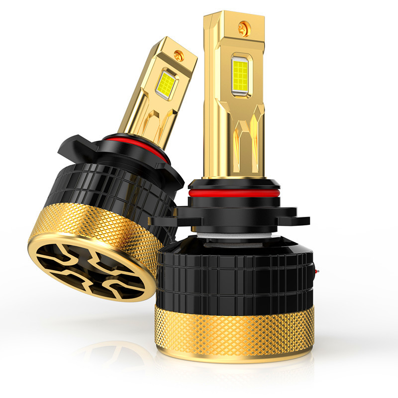 240W de alta potencia LED delantero de automóvil doble tubo de cobre edición dorada decodificación 9012 / soporte de tarjeta giratoria instalación conveniente H1