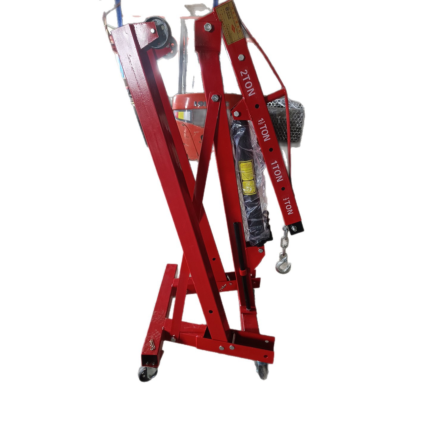 El fabricante suministra 2 toneladas de suspensión de grúa fija, grúa móvil, grúa pequeña plegable, suspensión hidráulica de motor de automóvil