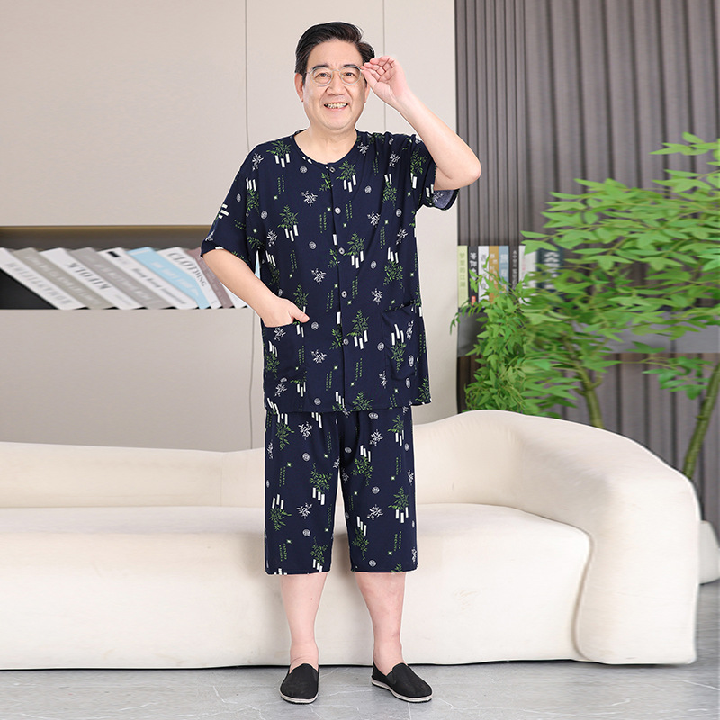 반팔7부팬츠슈트 [D71 네이비블루대나무]