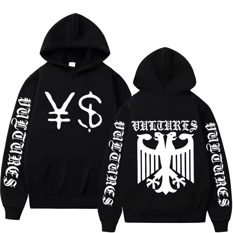 [Cross-border European sizing] Kanye West Ye Ty Dolla Sign YS Vulture Hoodie, unisex, vintage style