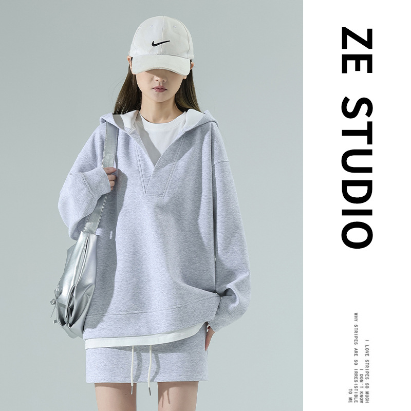 Floral gray-sweatshirt