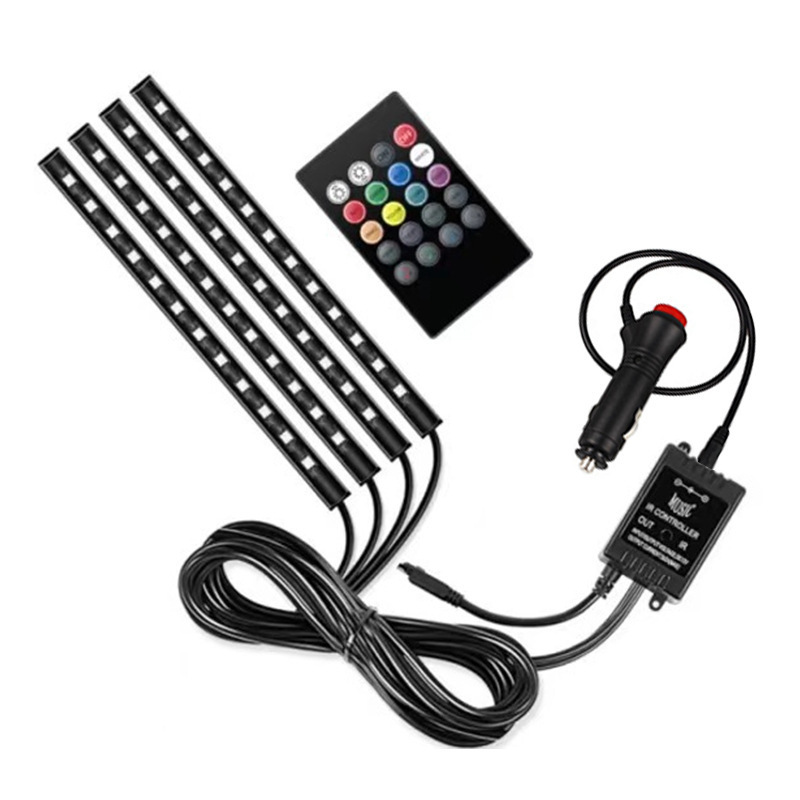 48 72LED un remolque cuatro mangueras de silicona luces de atmósfera de automóviles luces de atmósfera de pies interiores
