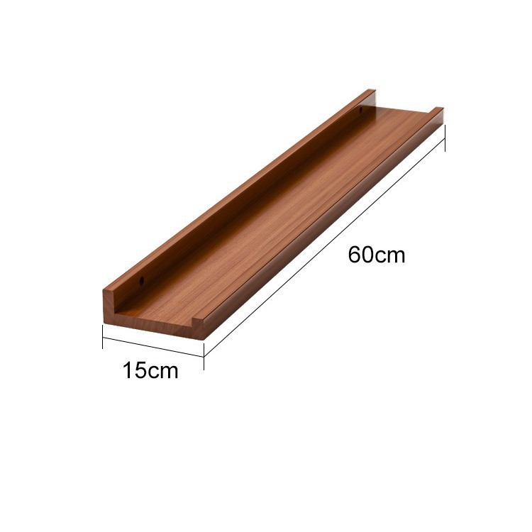 Estante de exhibición de caja ciega Estante de almacenamiento para pared de madera maciza en la pared Estante de almacenamiento de tablero de una sola palabra