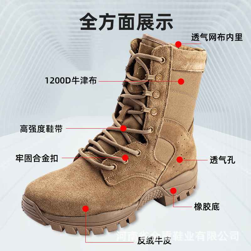 Botas de entrenamiento en el desierto, botas de entrenamiento de hombre, botas tácticas al aire libre, botas de alta altura