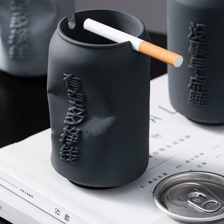 cement Cans ashtray originality personality Trend household 2023 a living room Office Covered ins Industrial wind