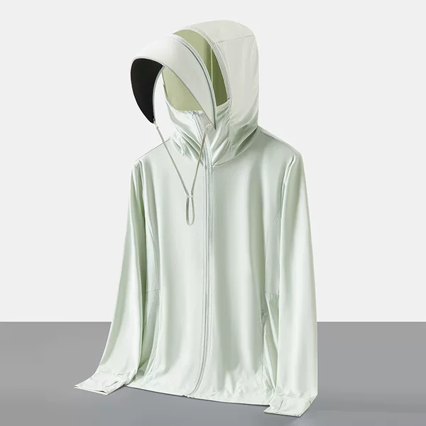 New Summer Uv Protection Outdoor Sun Protection Clothing for Men and Women, Made of Ice Silk and Nylon with Black Coating, Large Brim, Wholesale and Dropshipping Available