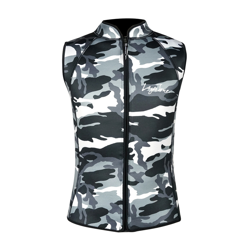 In-Stock 2mm Camouflage Diving Vest Split Diving Suit Sleeveless Snorkeling Vest for Freediving