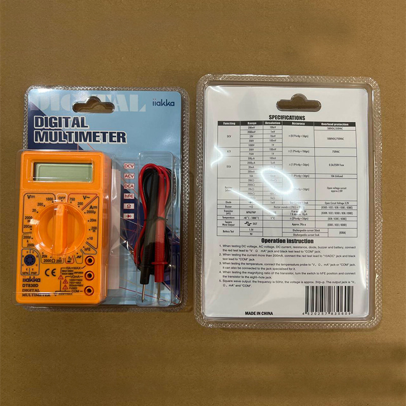 Cross-Border Dt830D Multimeter Electrician Dt830B Digital Instrument Ammeter Voltmeter Multimeter