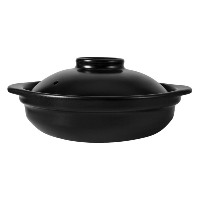 Ceramic Casserole Restaurant Commercial High Temperature Resistant Gas Stove Open Flame Household Shallow Pot Clay Pot Rice Special Casserole Wholesale