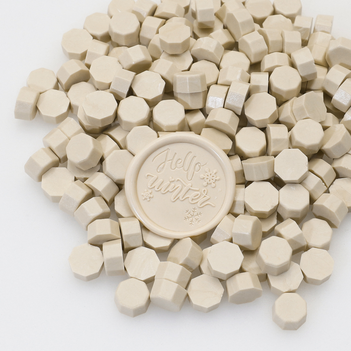 Perlas de cera de sellado octogonales Oucai, 500g, 131 colores, perlas de sellado de cera a granel, colores mixtos, baratas, perladas, una libra.