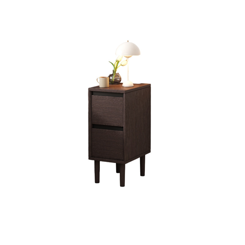 Mesa de cama de madera maciza muy estrecha dormitorio doméstico 2025 explosión pequeño gabinete lateral ultra estrecho gabinete de almacenamiento de hendidura medieval