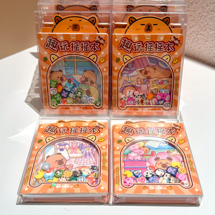 Divertido juego Caprilio agitar cuaderno de notas de la niña corazón de color completo página interior cuaderno de mano de los estudiantes de primaria agitar cuaderno de mano de música