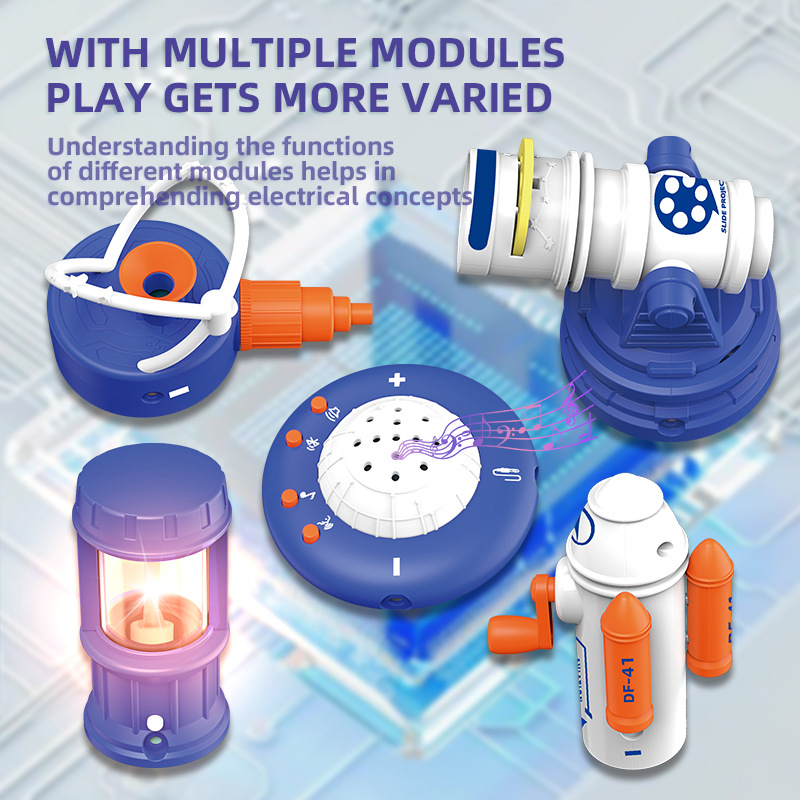 厳選された越境AI音声学習電子ブロック知育玩具DIY科学物理実験教育玩具