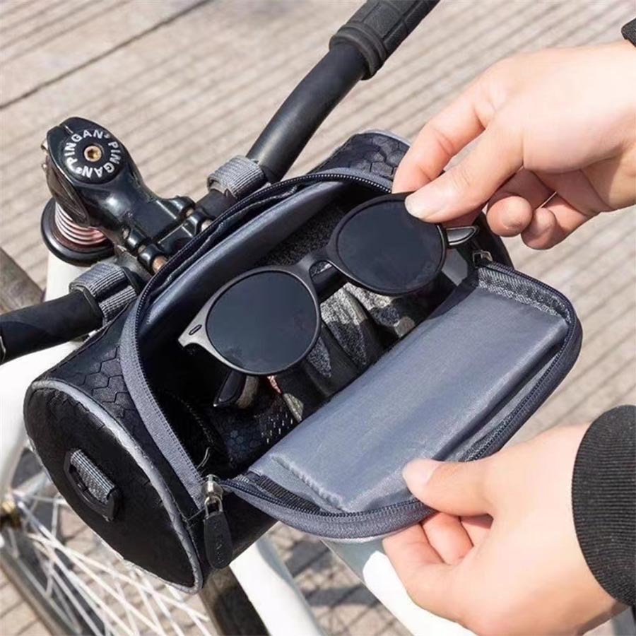 Bicycle Bag, Mountain Bike Touch Screen Navigation Front Bag, Electric Bike Bag, Storage Bicycle Front Storage Bracket Bag