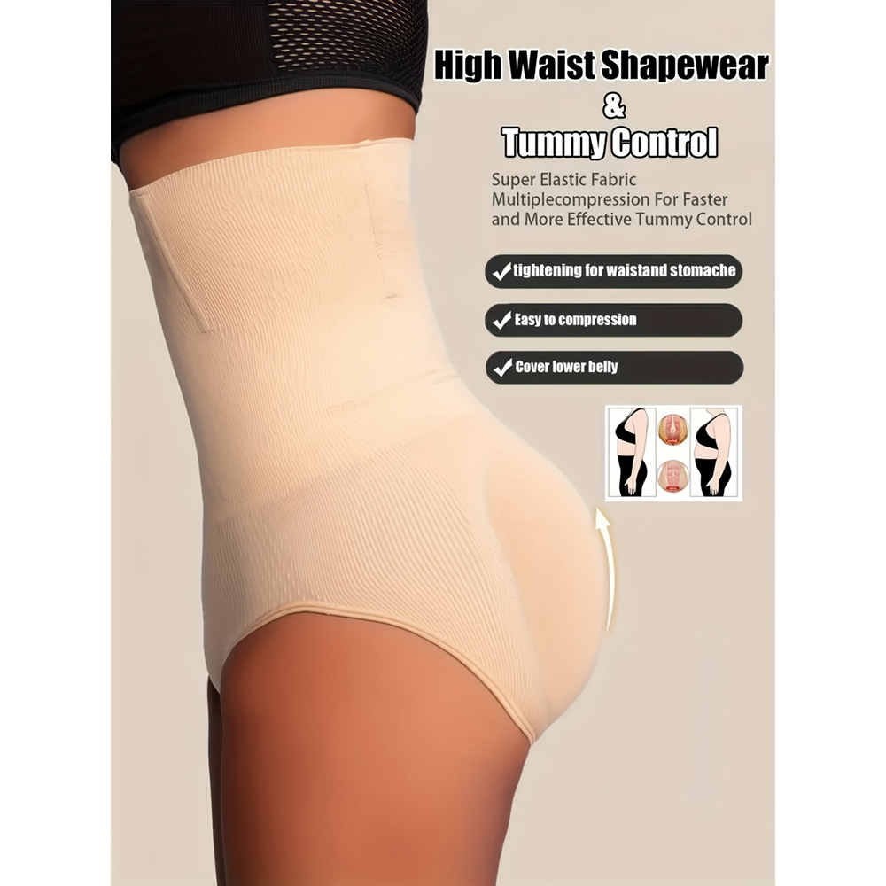 Ropa interior para esculpir el cuerpo de cintura alta, dispositivo para esculpir el cuerpo, funda abdominal, ropa interior de control de abdomen plano para mujer, glúteos