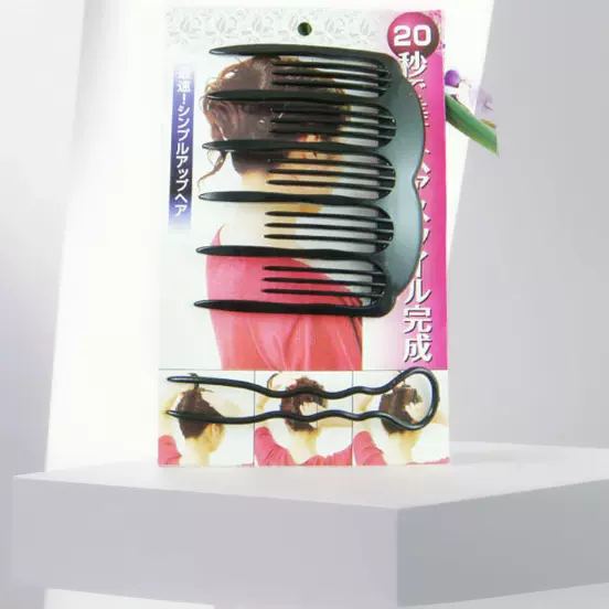 6033 叉梳大号时尚美发造型工具 盘发器插梳 公主头固定 U型夹