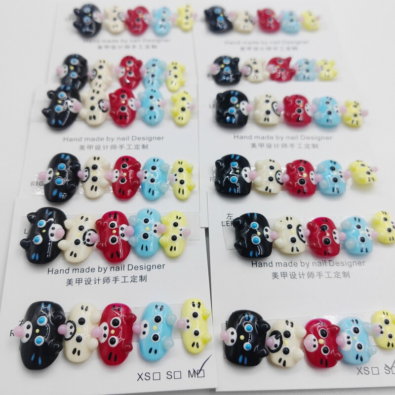 Purely Handmade Kidsren's Pinch-On Wearable Manicure Nail Sticker Bag Gift Box Tool Bag Portable Nail Polish