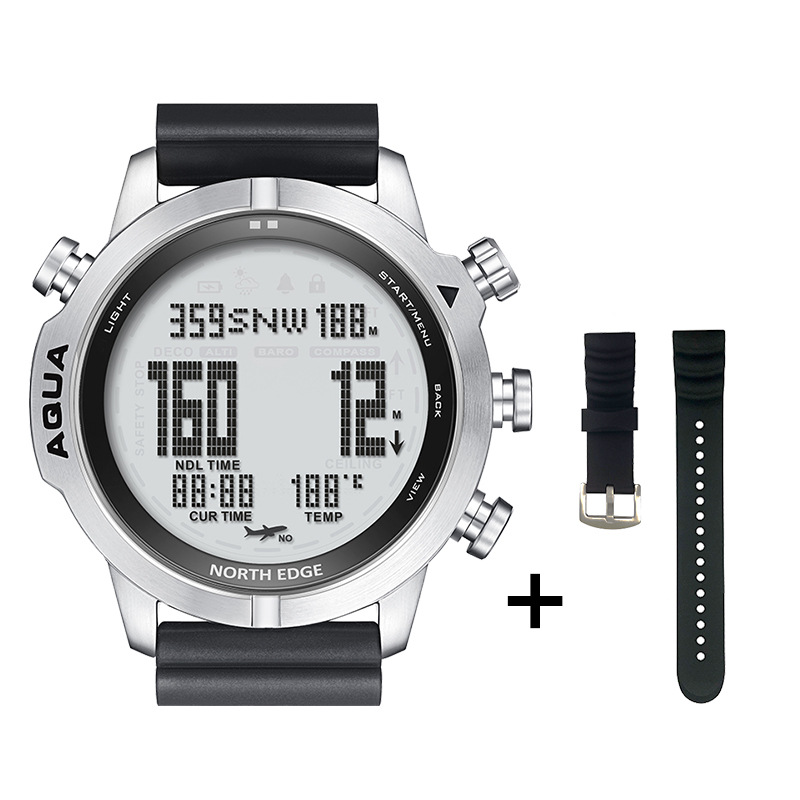Hombres deportes al aire libre impermeable inteligente buceo ordenador reloj altura presión de aire brújula temperatura reloj electrónico