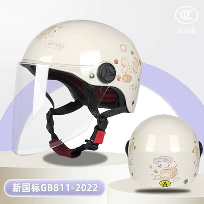 Car Motorcycle Anti-Fall Helmet – Motosiklet kaskı (dəbilqə) - off-white-transparent-long-mirror