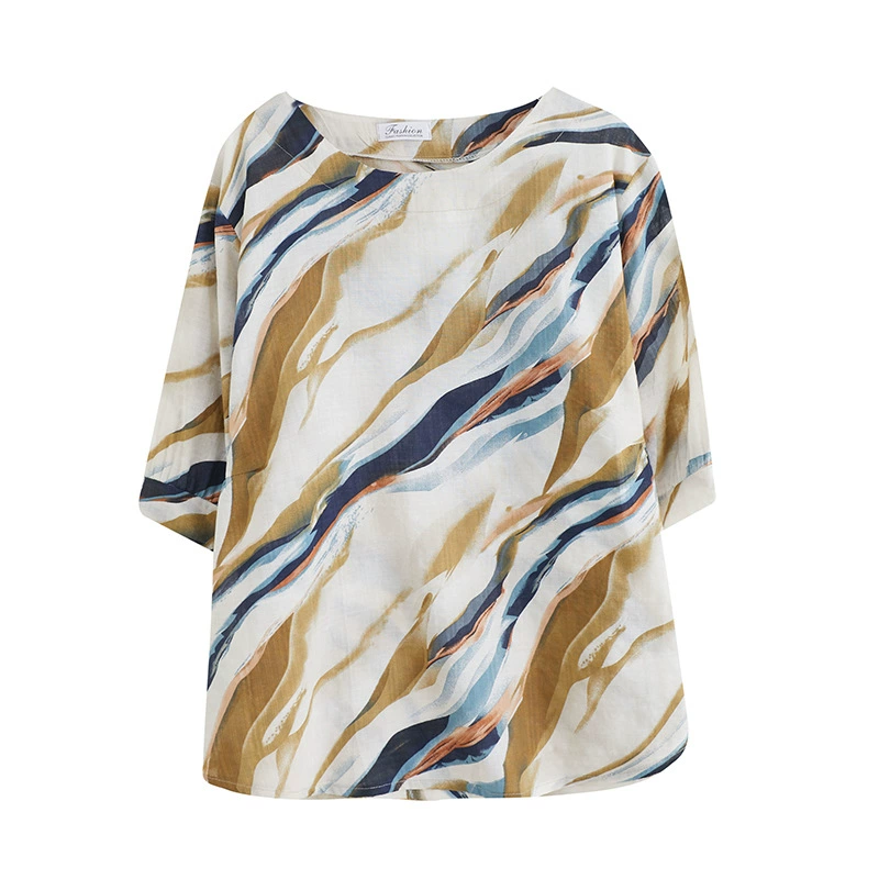 Summer breathable short sleeve T-shirt for leisure, plus size, oversize