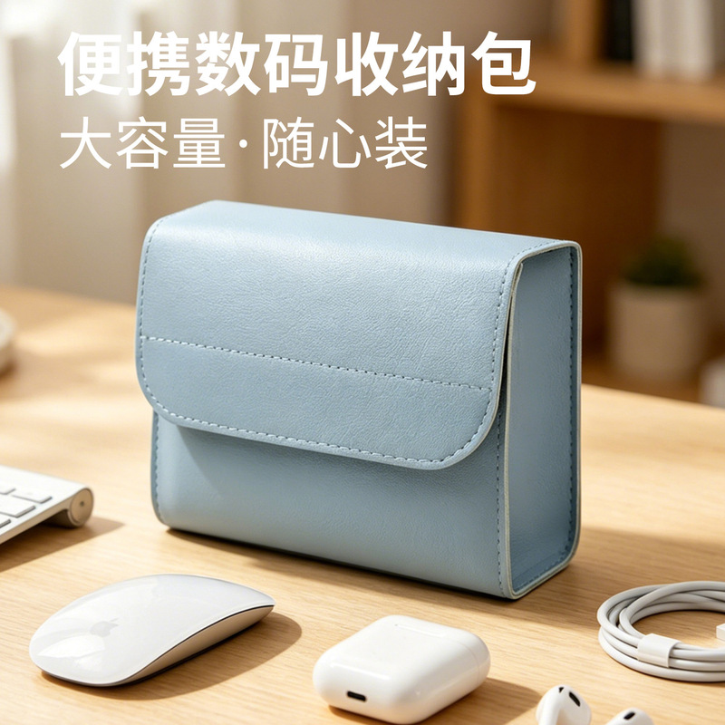 Laptop Power Cord Charger Storage Box Bag USB Flash Drive Protective Case Hard Drive Mouse Digital Organizer Bag