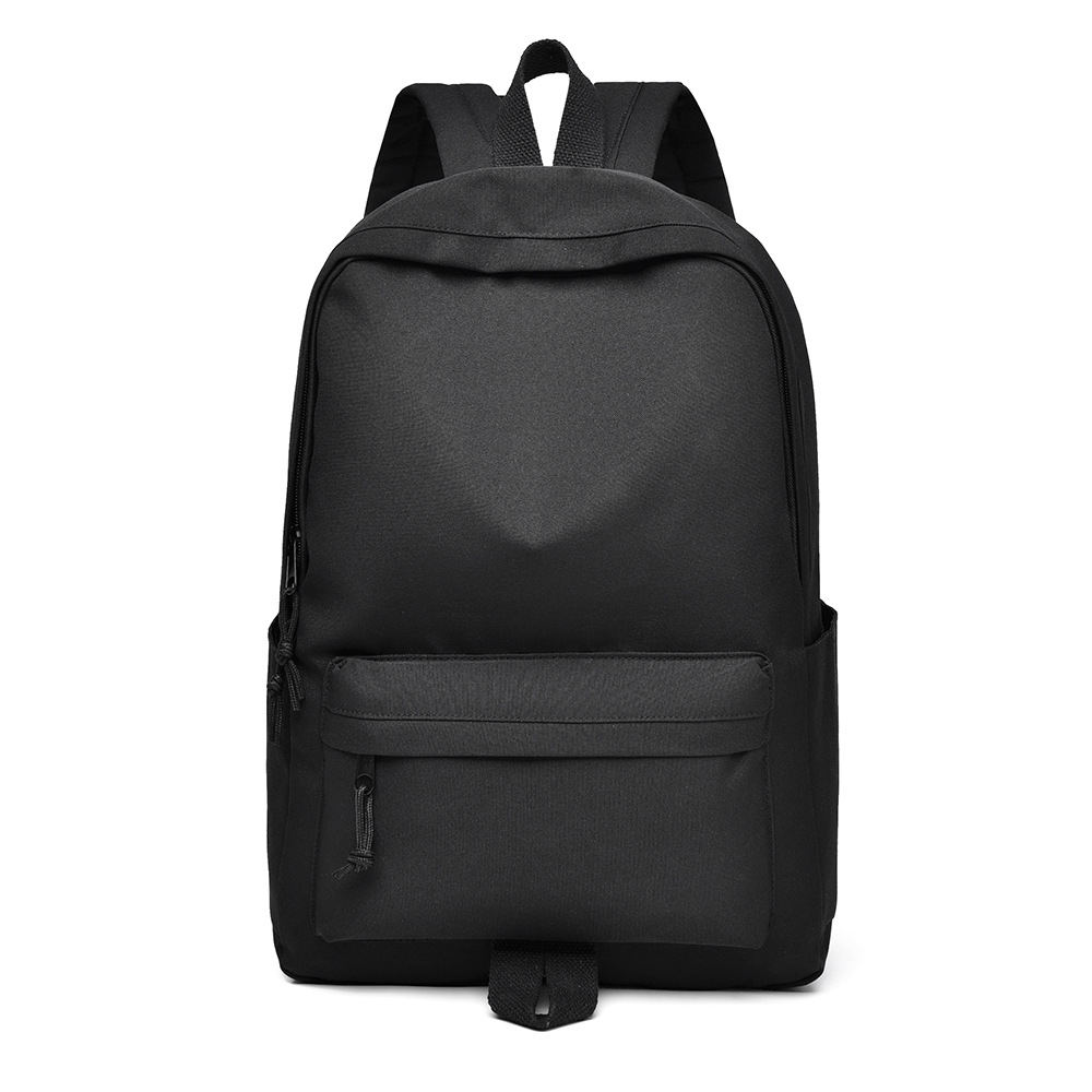 Transfronterizos otoño y invierno nuevo estilo simple poliéster mochila de hombro casual al aire libre de gran capacidad bolsa de viaje negra para hombres