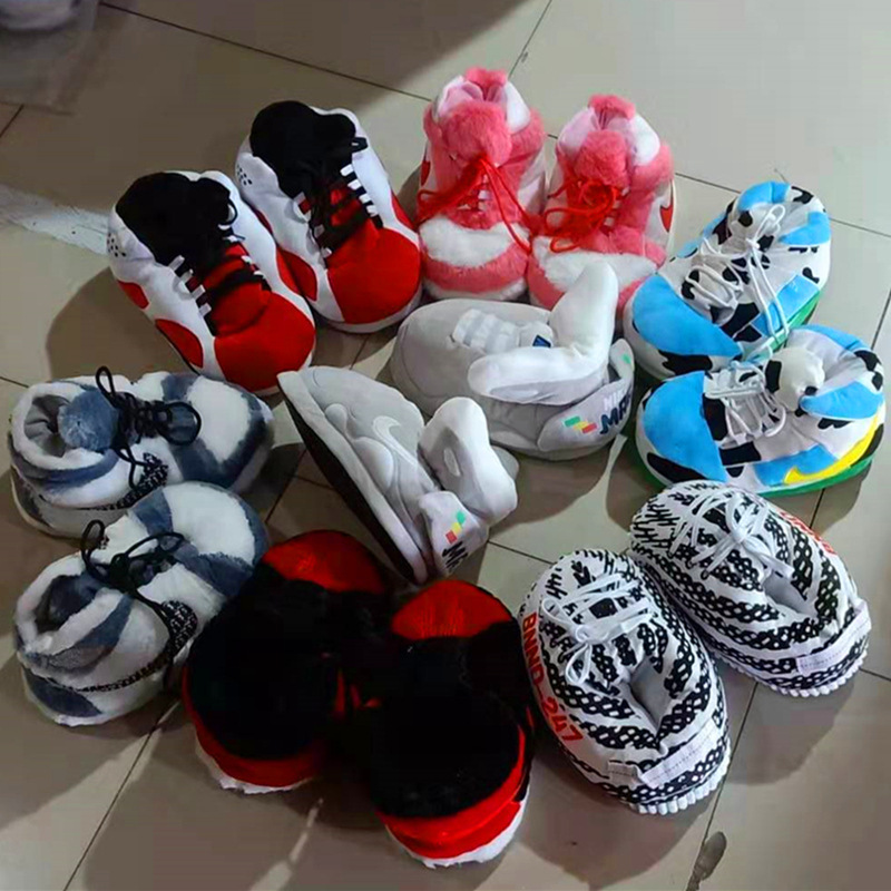 Funny Aj Big Cotton Shoes Influencer Style Autumn and Winter Comfortable Couple Cotton Slippers Warm Aj Big Toe Chubby Shoes Now with Added Fleece