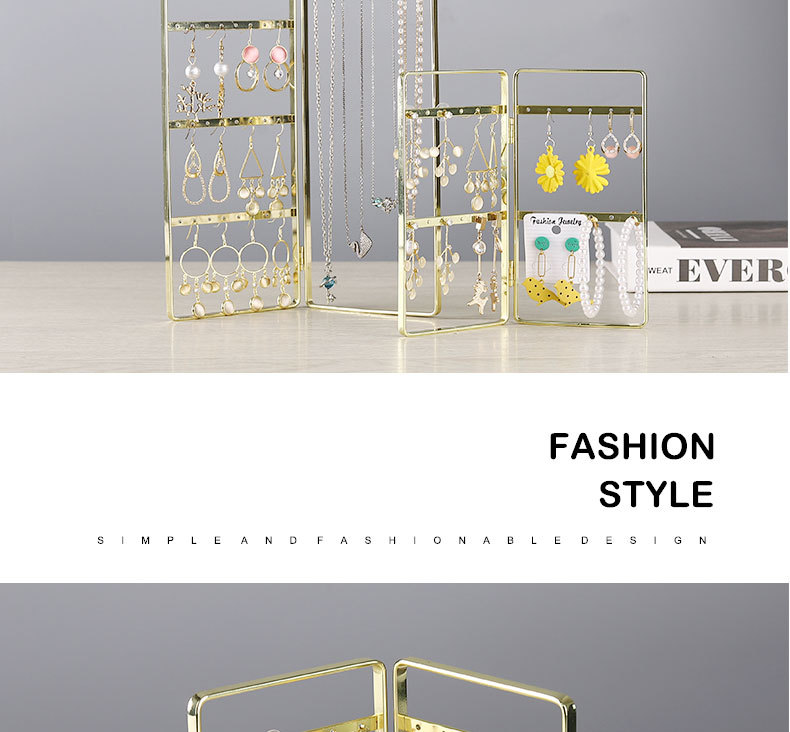 Simple Style Solid Color Metal Jewelry Display Jewelry Rack display picture 1