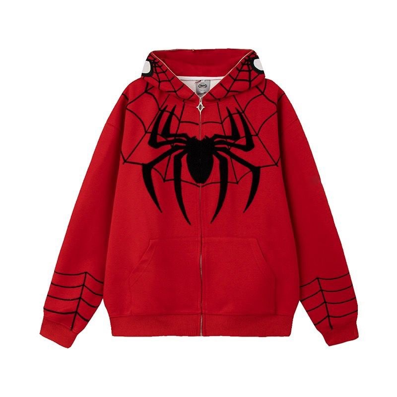 Hellstar Spider-Man Zip Up Jacket Chenille Red
