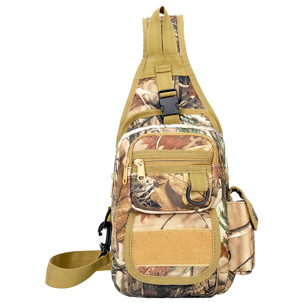Bolso de pecho para deportes al aire libre para hombre, camuflaje militar con funda de liberación rápida, bolso de pecho táctico, bolso cruzado de tela Oxford impermeable