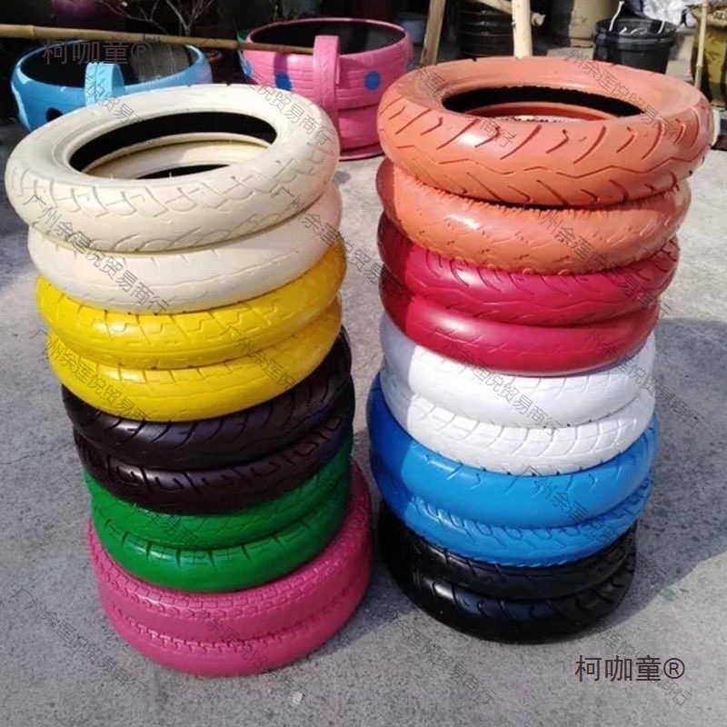 废旧轮胎幼儿园彩色小儿童户外游戏玩具真橡胶滚圈感统体能麦太保