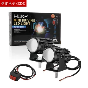Car and Motorcycle Spotlights, Headlights, 12-80V Dual-Function Waterproof Ultra-Bright Led Dual-Color Mini Spotlight Retrofit Light